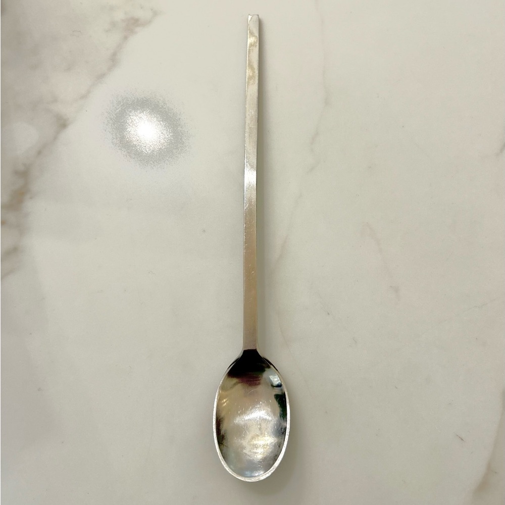 Set 2 MCM Dansk Designs LTD Ingot Vintage Stainless Steel Iced Tea Spoon 8.5”
